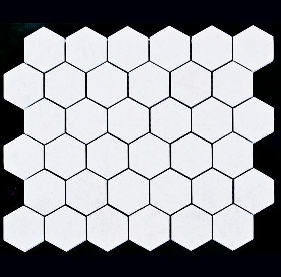 white K.P hexagonal 5 cm